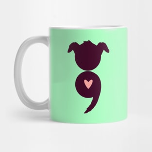 Dog Semicolon Mug